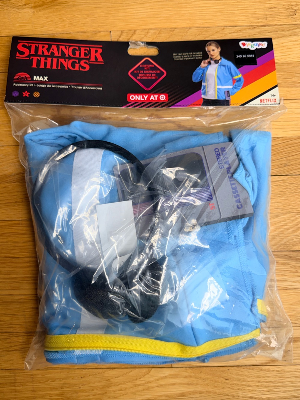 Disguise Stranger Things Max Mayfield Blue and Yellow Jacket Faux Headphones